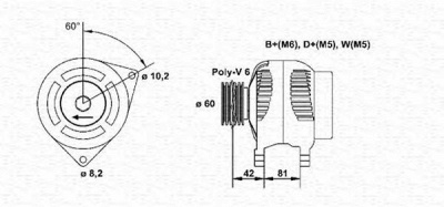 MAGNETI MARELLI 943355001010 -  Генератор